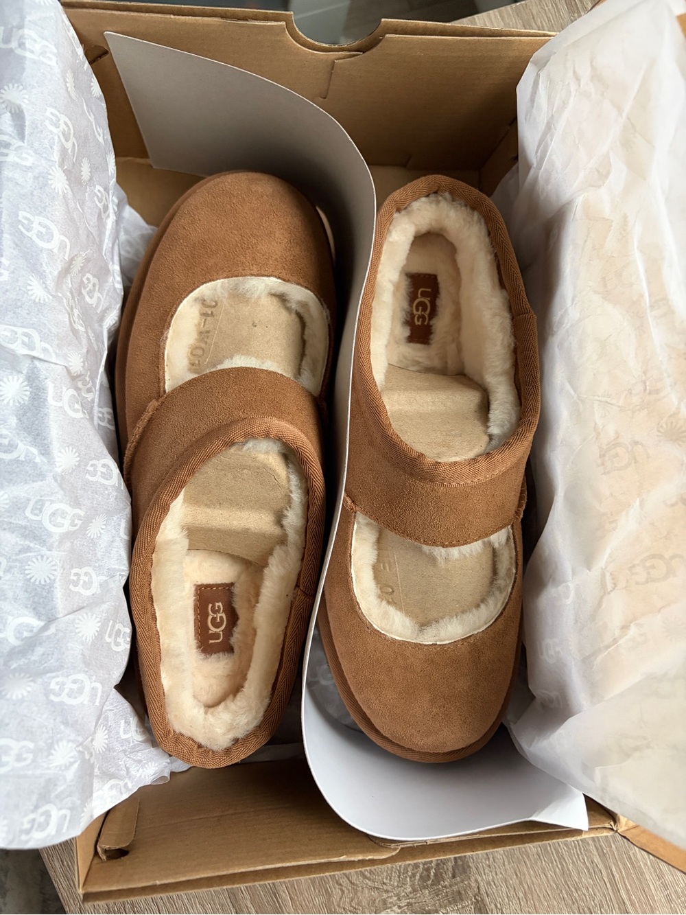 UGG Chestnut Suede BEA Mary Janes